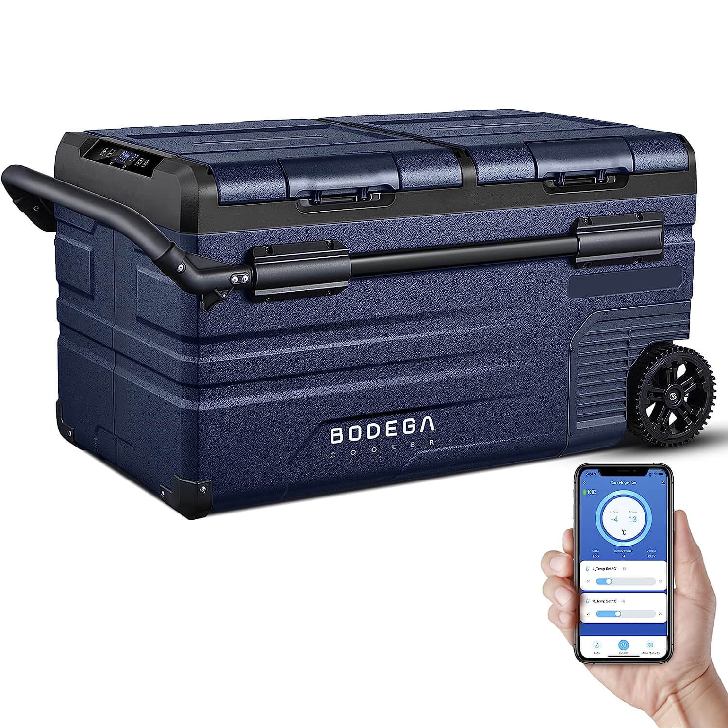 BODEGAcooler 48 Quart/42L Portable Car Fridge Dual Zone