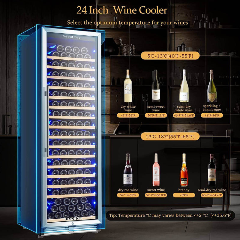 176 bottles large capacity wine cooler