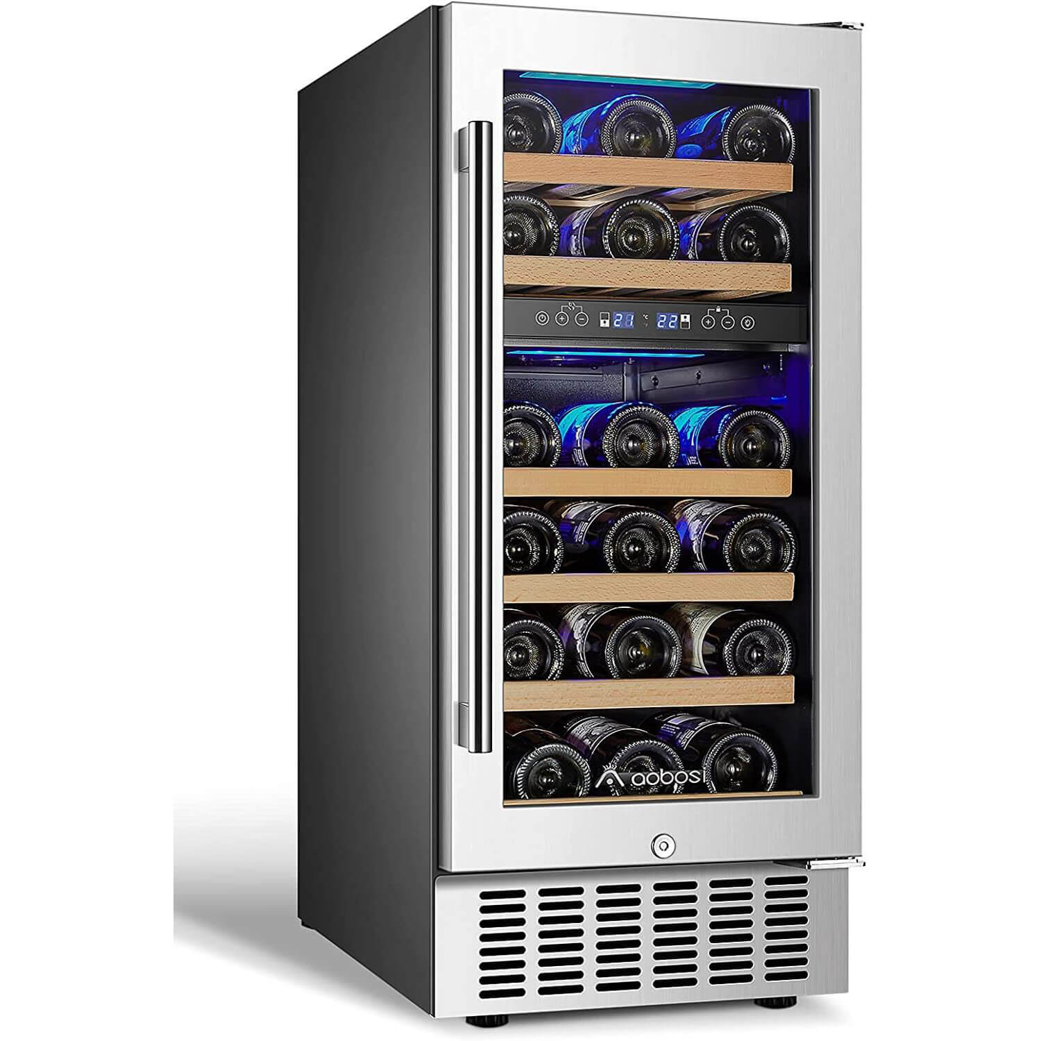 15 inch dual store zone wine cooler