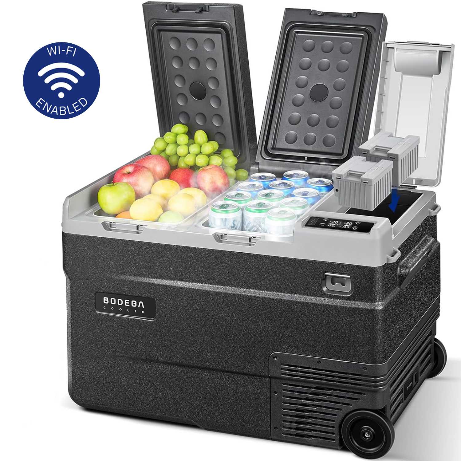 BODEGACOOLER 12 Volt Refrigerator, 100QT(95L) IPX4 Waterproof Electric Cooler, C