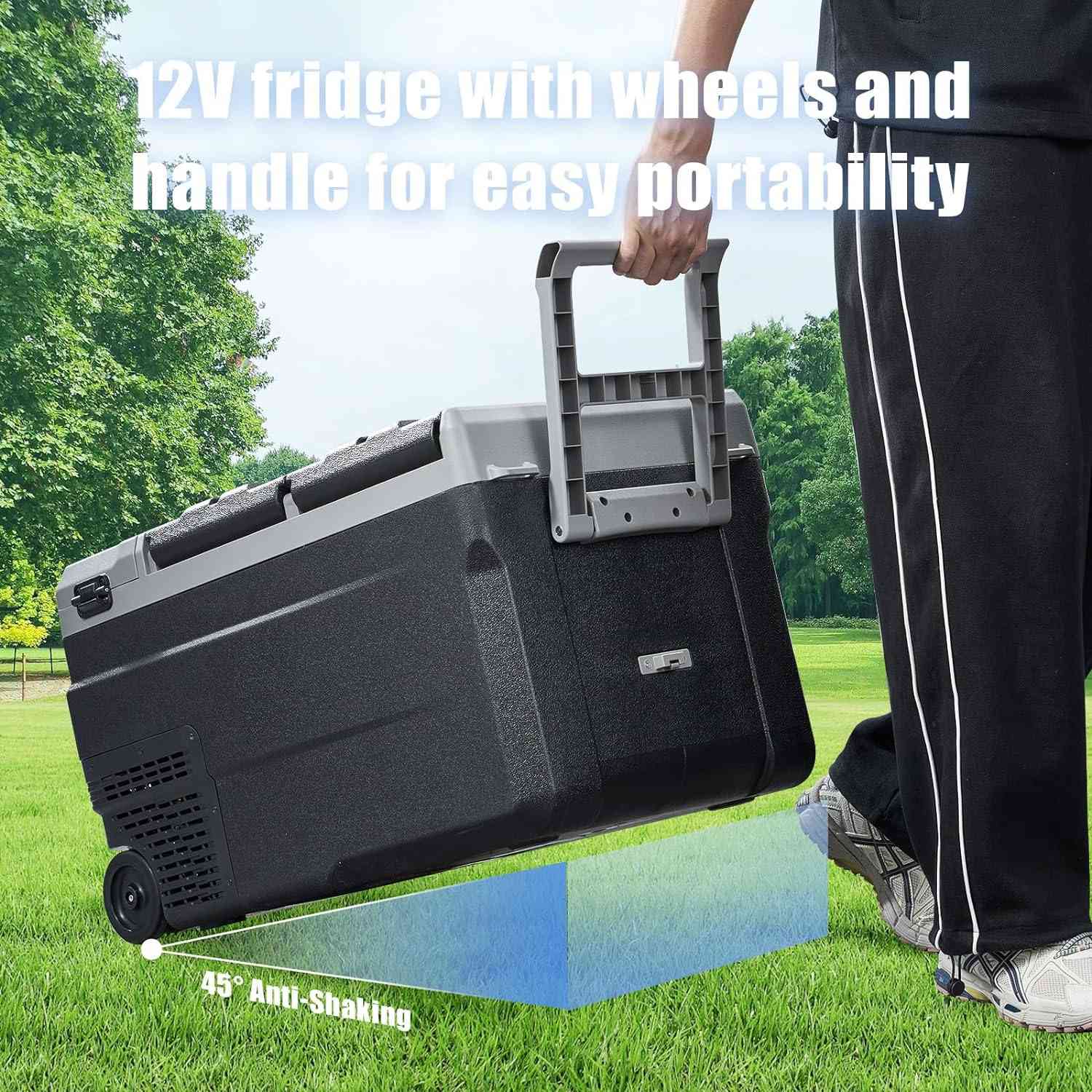 BODEGACOOLER 12 Volt Car Refrigerator Dual Zone Dual Doors