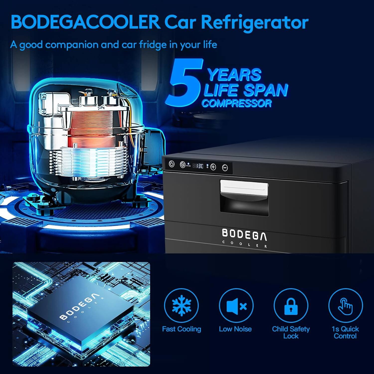 Bodegacooler Car Drawer Refrigerator 32.8QT