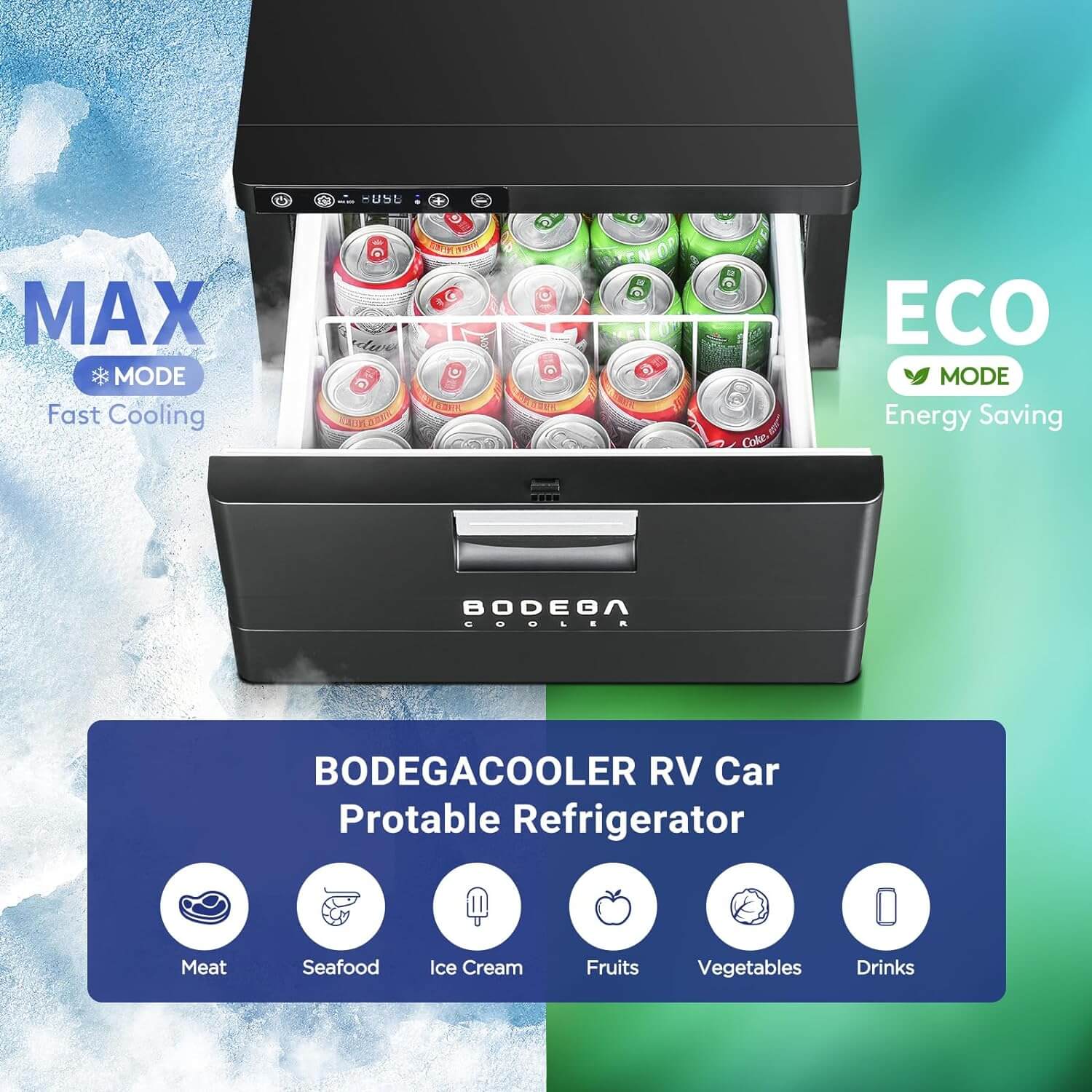 Bodegacooler Car Drawer Refrigerator 32.8QT