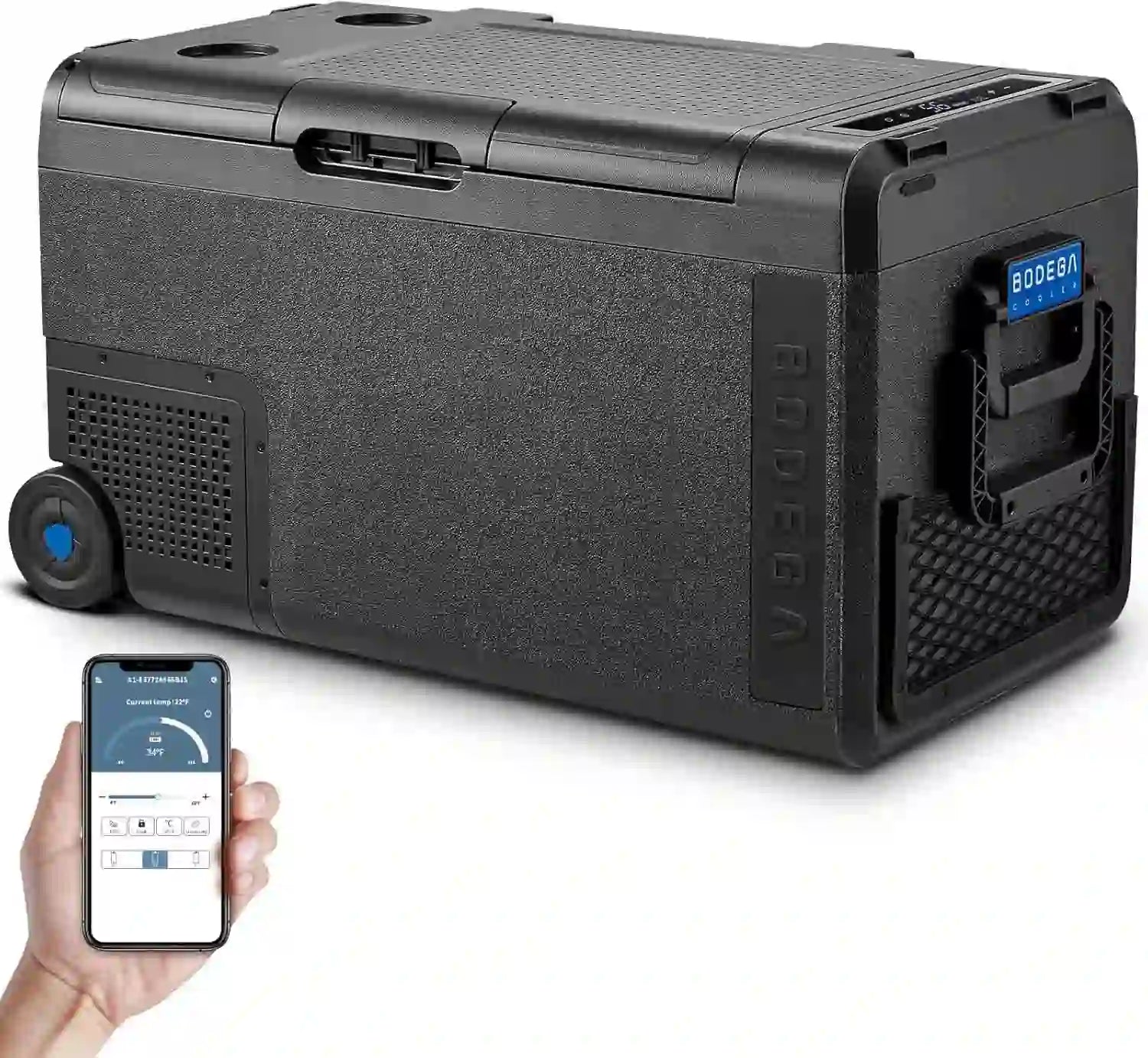 BODEGACOOLER 12 Volt Car Refrigerator, Portable Freezer WIFI APP Contr