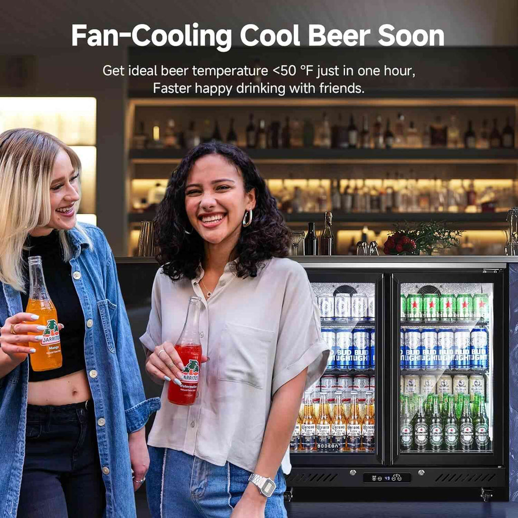 Bodega Setup BODEGACOOLER Back Bar Cooler with 2 Glass Doors,7.7 Cu.ft Commercial B