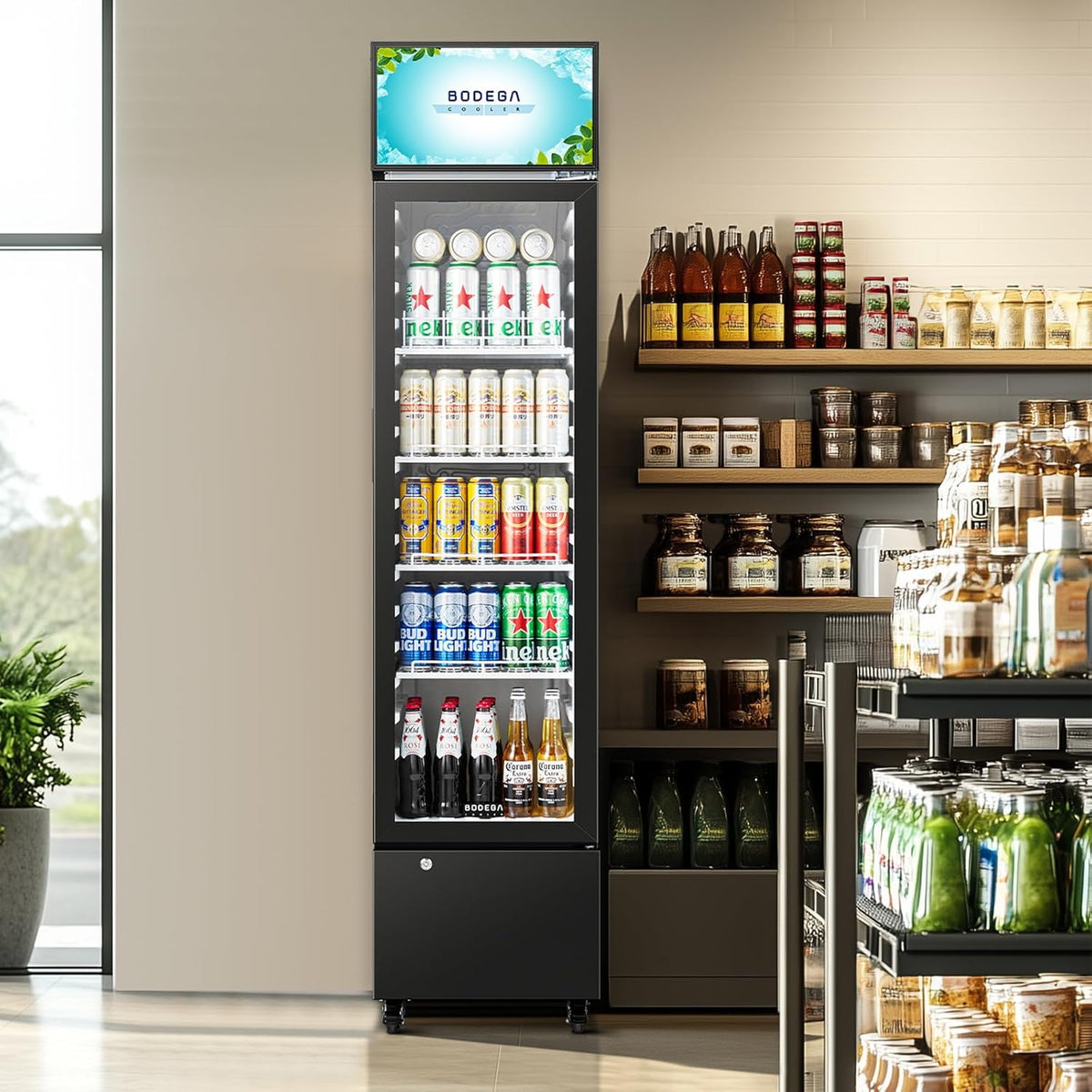 BODEGACOOLER 7.71 Cu.ft Large Capacity Commercial Refrigerator with Gl BODEGACOOLER 7.71 Cu.ft Large Capacity Commercial Refrigerator with Gl