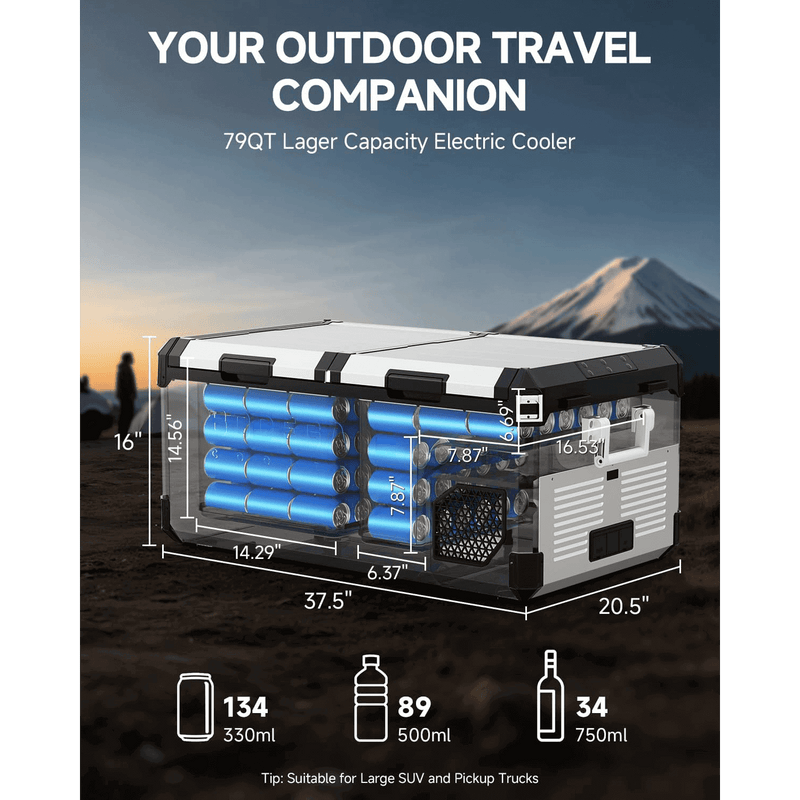79QT large capacity electric cooler