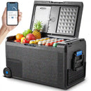 BODEGACOOLER 12 Volt Car Refrigerator, 40QT(38L) Car Fridge with APP Control, 12V Cooler -4℉ to 68℉, Portable Freezer 12/24V DC & 100-240V AC with Wheels for Outdoor, Truck, Camping, Travel