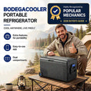 BODEGACOOLER 12 Volt Car Refrigerator, 40QT(38L) Car Fridge with APP Control, 12V Cooler -4℉ to 68℉, Portable Freezer 12/24V DC & 100-240V AC with Wheels for Outdoor, Truck, Camping, Travel