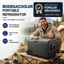 BODEGACOOLER 12 Volt Car Refrigerator, 50QT(48L) Car Fridge with APP Control, 12V Cooler -4℉ to 68℉, Portable Freezer 12/24V DC & 100-240V AC with Wheels for Outdoor, Truck, Camping, Travel