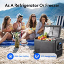 BODEGACOOLER 12 Volt Car Refrigerator, 50QT(48L) Car Fridge with APP Control, 12V Cooler -4℉ to 68℉, Portable Freezer 12/24V DC & 100-240V AC with Wheels for Outdoor, Truck, Camping, Travel