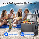 BODEGACOOLER 12 Volt Car Refrigerator, 61QT(58L) Car Fridge with APP Control, 12V Cooler -4℉ to 68℉, Portable Freezer 12/24V DC & 100-240V AC with Wheels for Outdoor, Truck, Camping, Travel