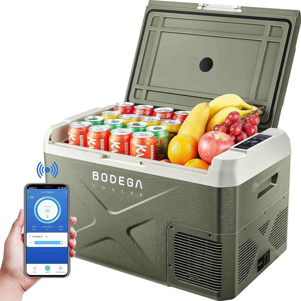 BODEGA cooler 12 Volt Car Refrigerator 32qt Green