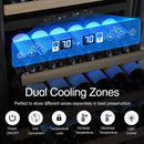 BODEGAcooler 24" Free Standing 174 Bottles Wine Cooler Dual Zone