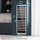 BODEGAcooler 24" Free Standing 174 Bottles Wine Cooler Dual Zone