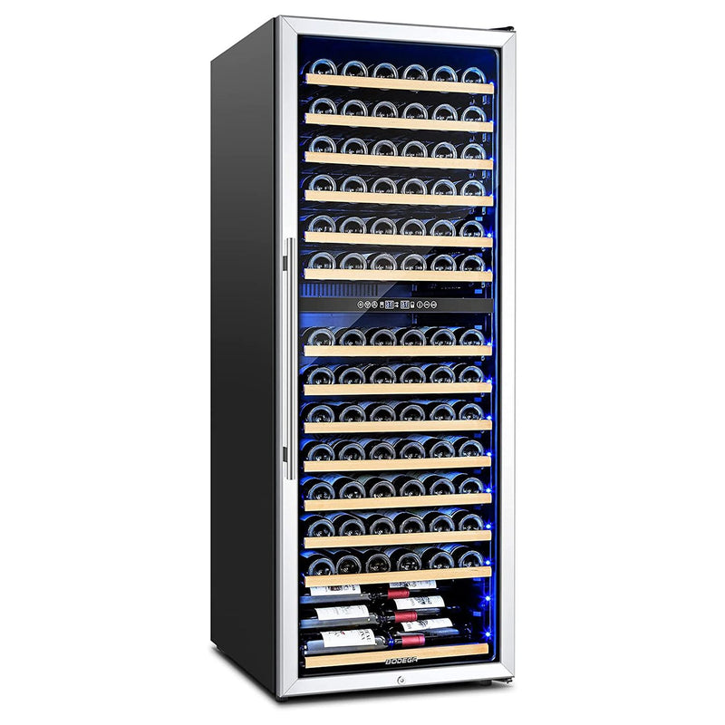 154 bottles large capacity dual zone wine cooler