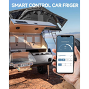 Smart control car friger with app on phone and outdoor setting