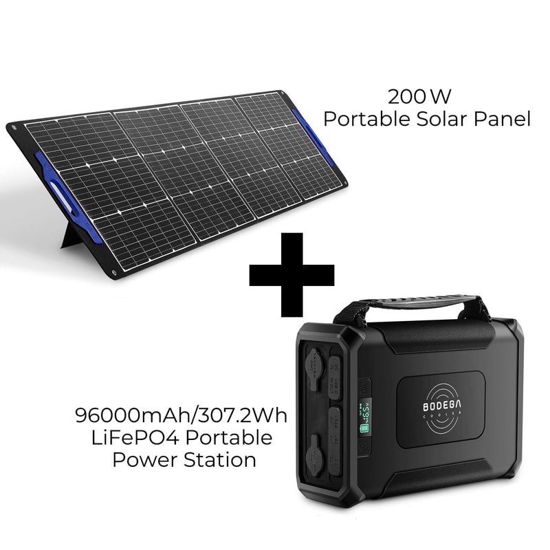 BODEGAcooler 200W Portable Solar Panel Eco-Friendly Source