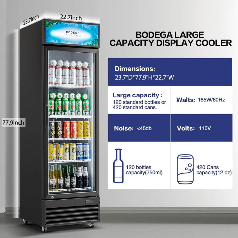Commercial Glass Door Display Refrigerator Merchandiser 