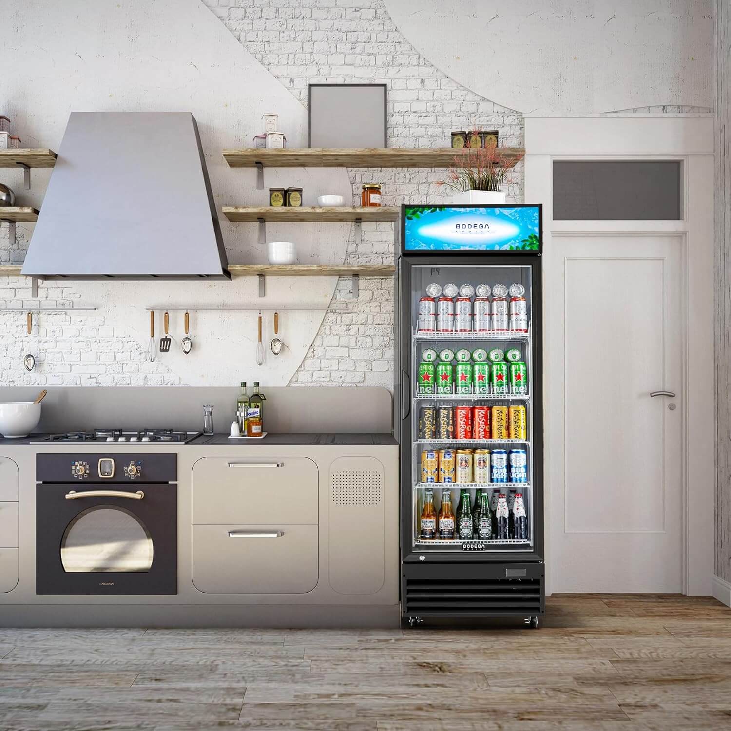 Commercial Glass Door Display Refrigerator Merchandiser 