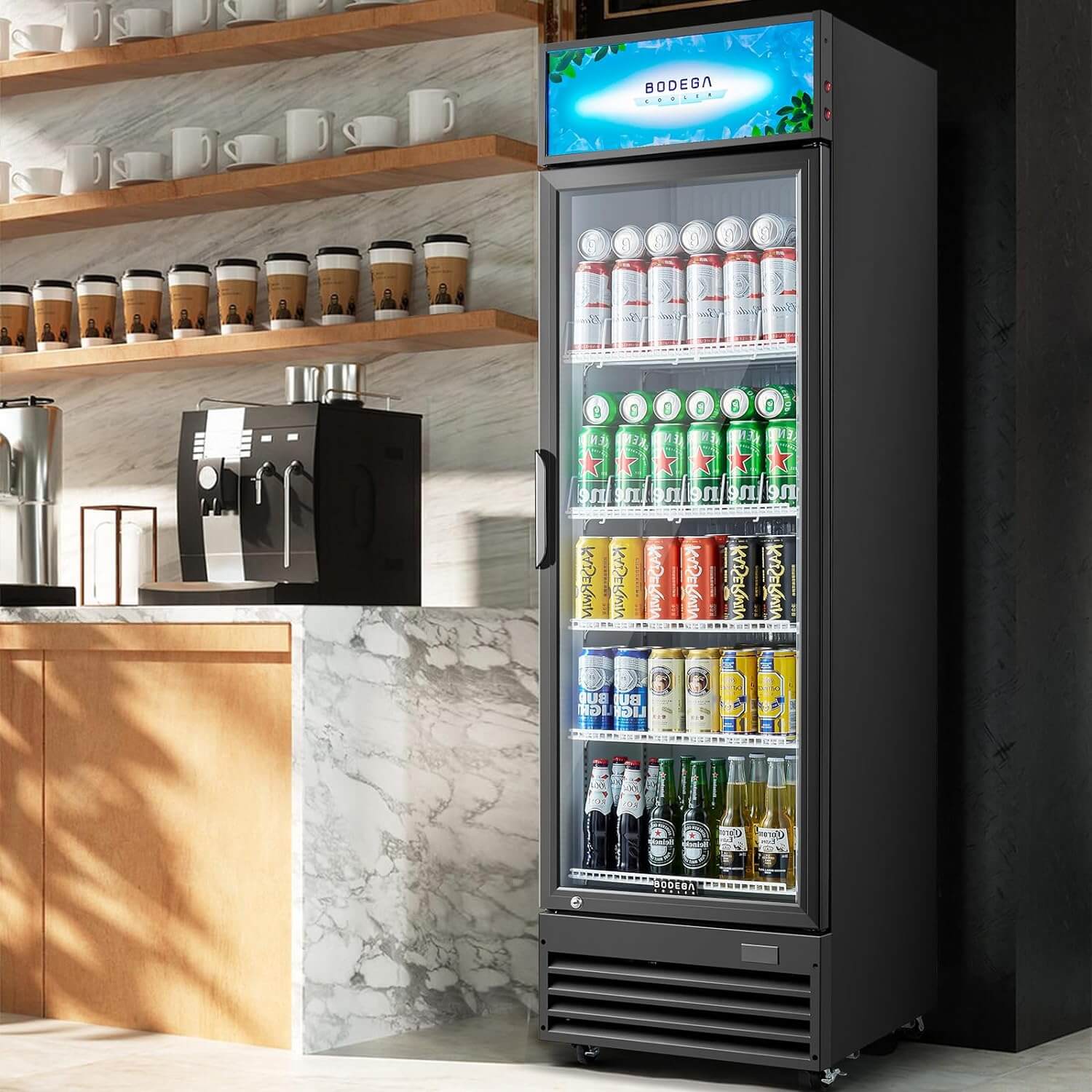 Commercial Glass Door Display Refrigerator Merchandiser 