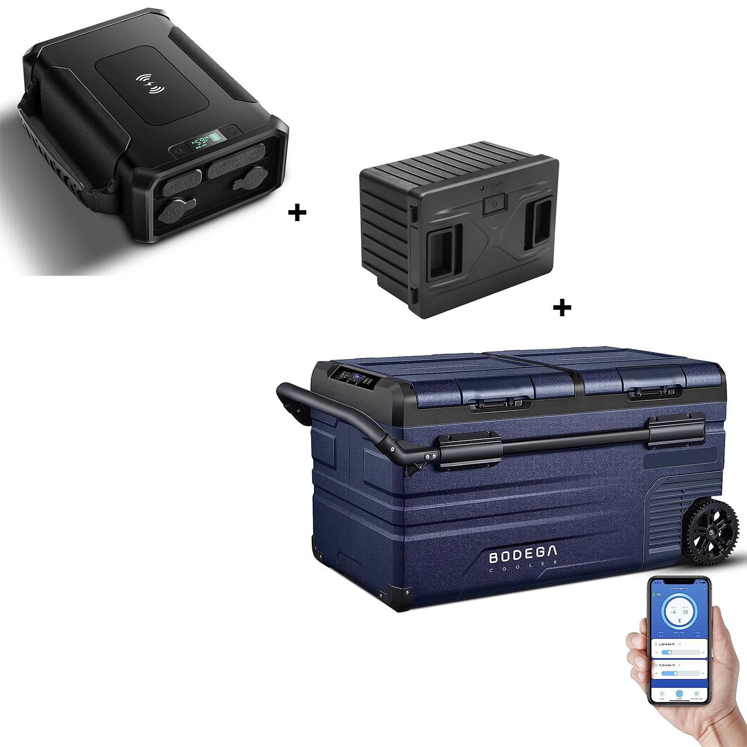 BODEGAcooler Portable Freezer 80Qt/75L With Batteries