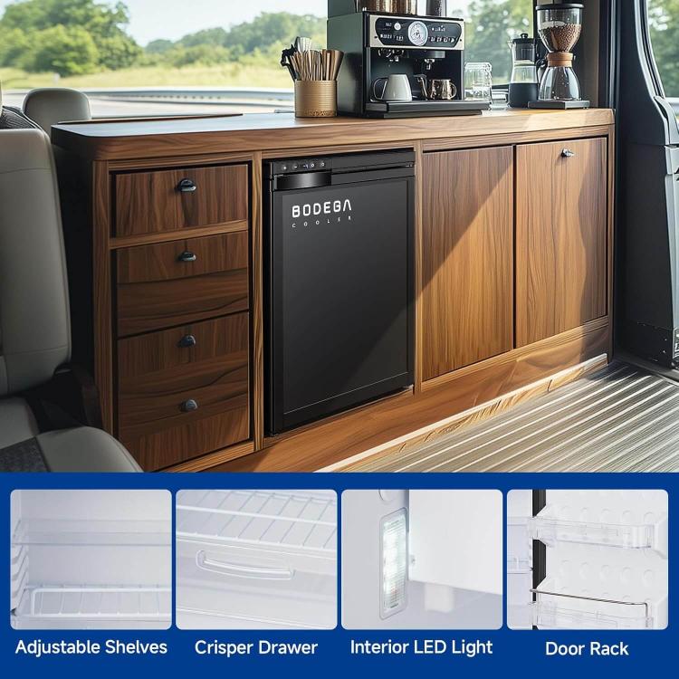 Mini Freezer Rv BODEGA 12 Volt Mini Refrigerator 1.25cu.ft 35.4L RV Fridge and Freezer