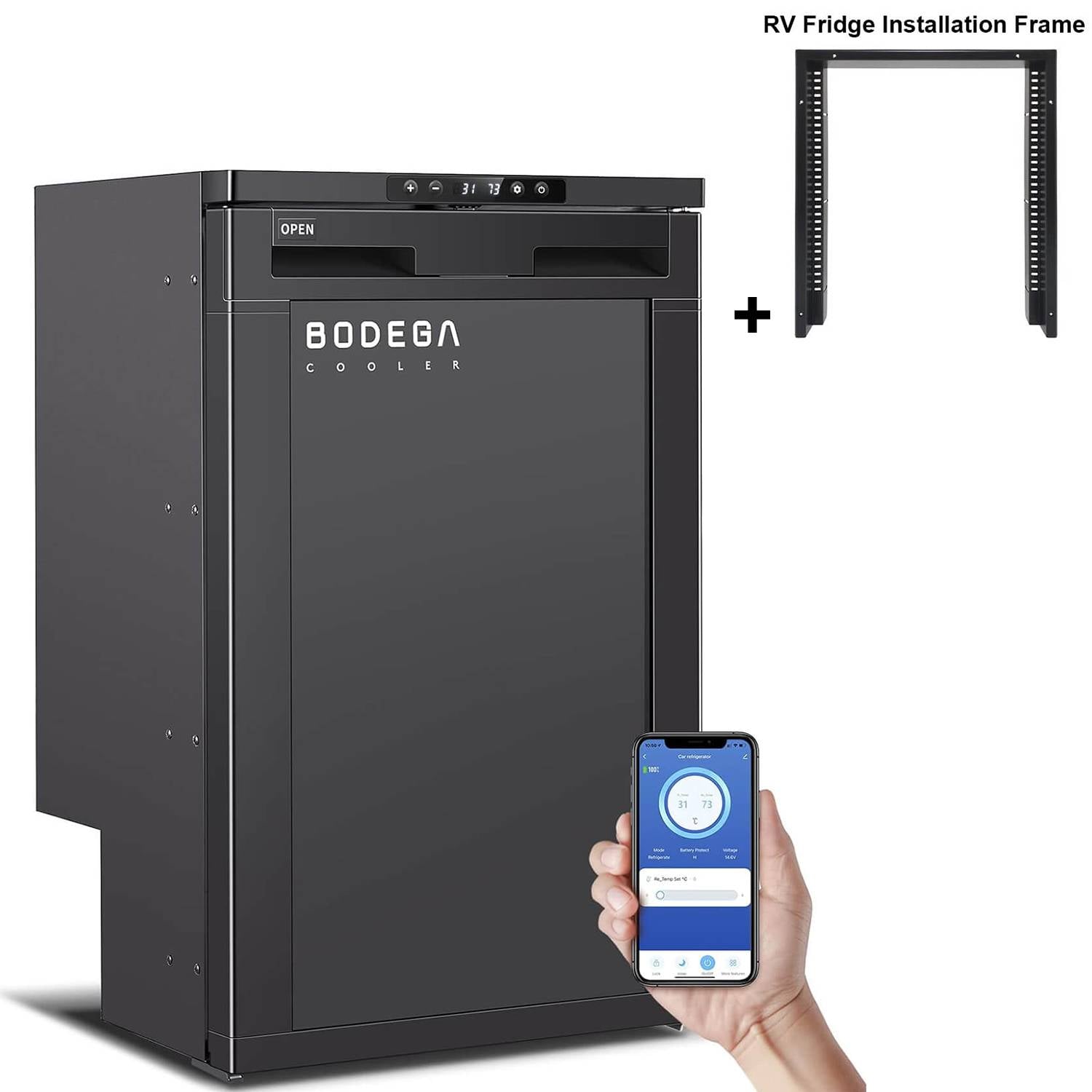 BODEGA 12 Volt RV Refrigerator 2.3cu.ft 65L RV Fridge and Freezer