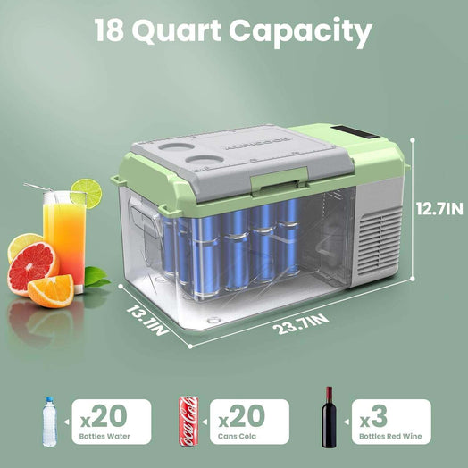 BODEGACOOLER 12 Volt Car Refrigerator 18qt Electric Cooler