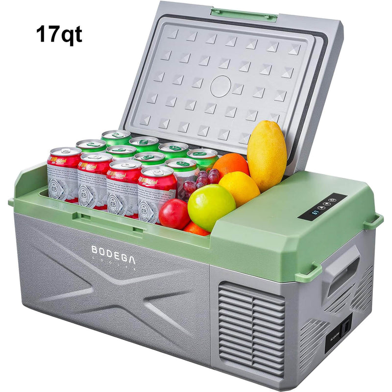 BODEGACOOLER 12 Volt Car Refrigerator 10/17/18/29qt Electric Cooler
