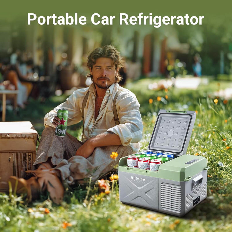 BODEGACOOLER 12 Volt Car Refrigerator 10/17/18/29qt Electric Cooler