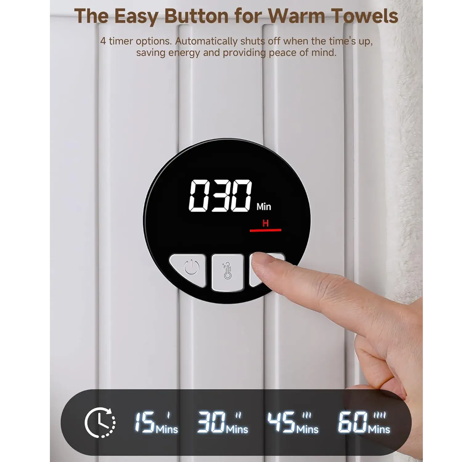 Towel Warmers for Bathroom with Digital Display 20L