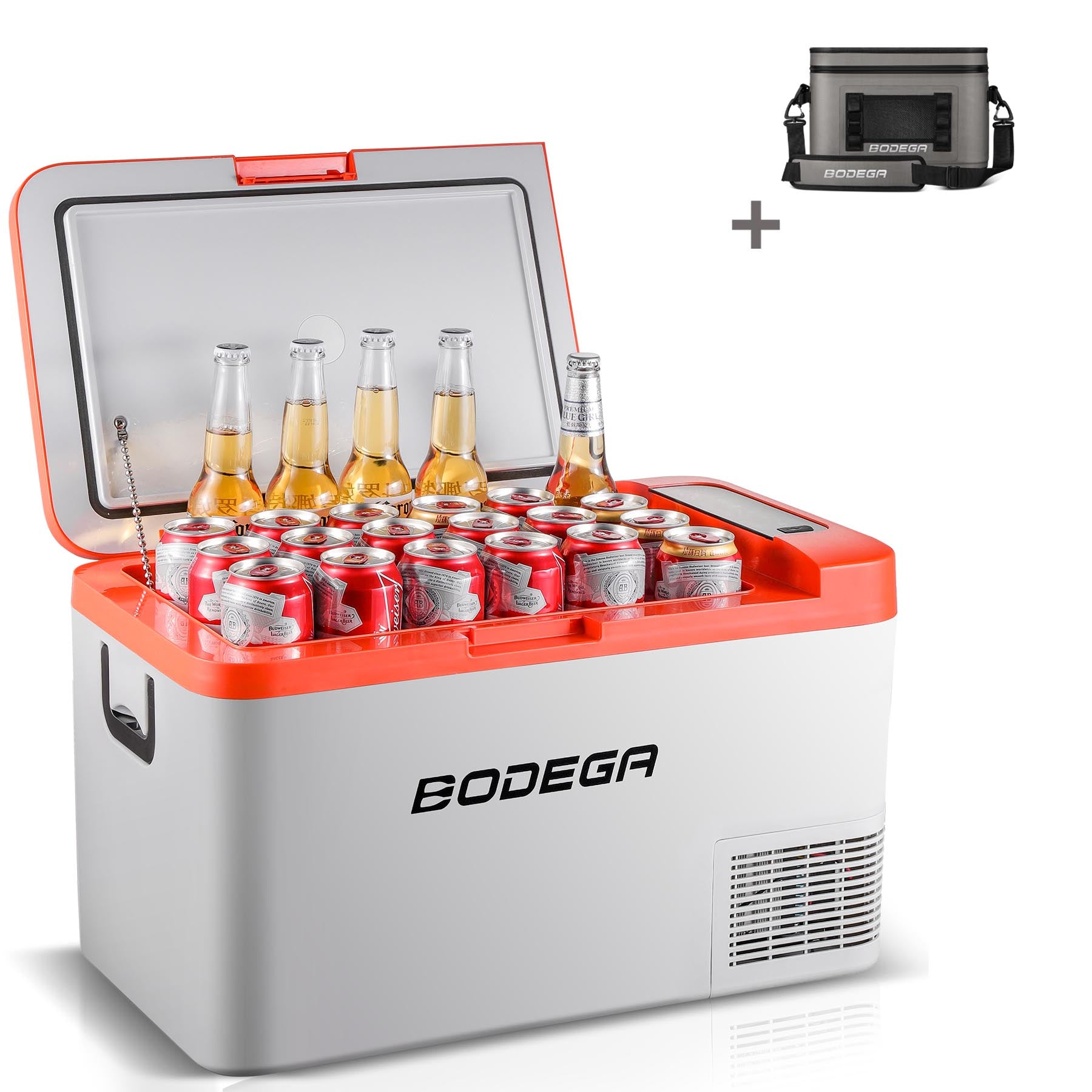 BODEGAcooler 12V Portable Car Fridge Freezer K18 20QT/18L - Orange