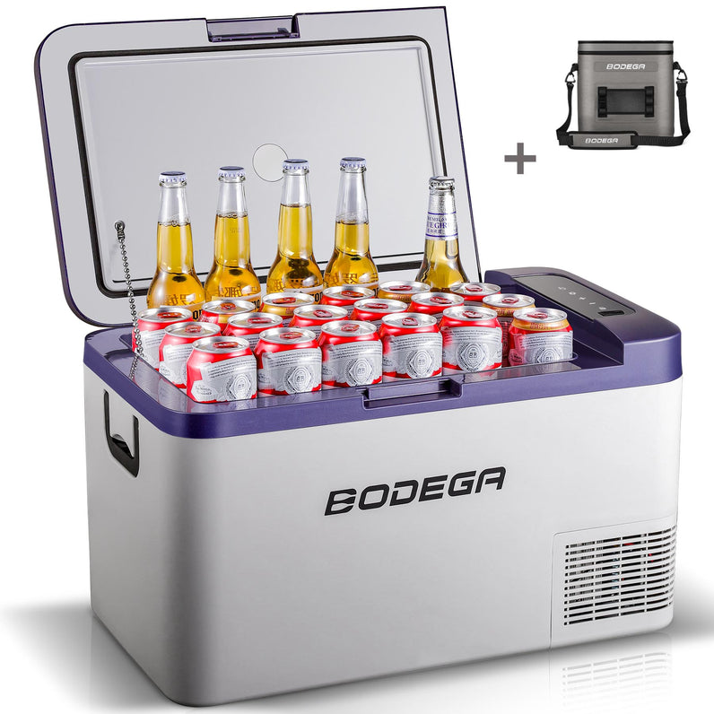BODEGAcooler 27qt/25L K25 12V Portable Car Fridge Freezer - Dark Blue