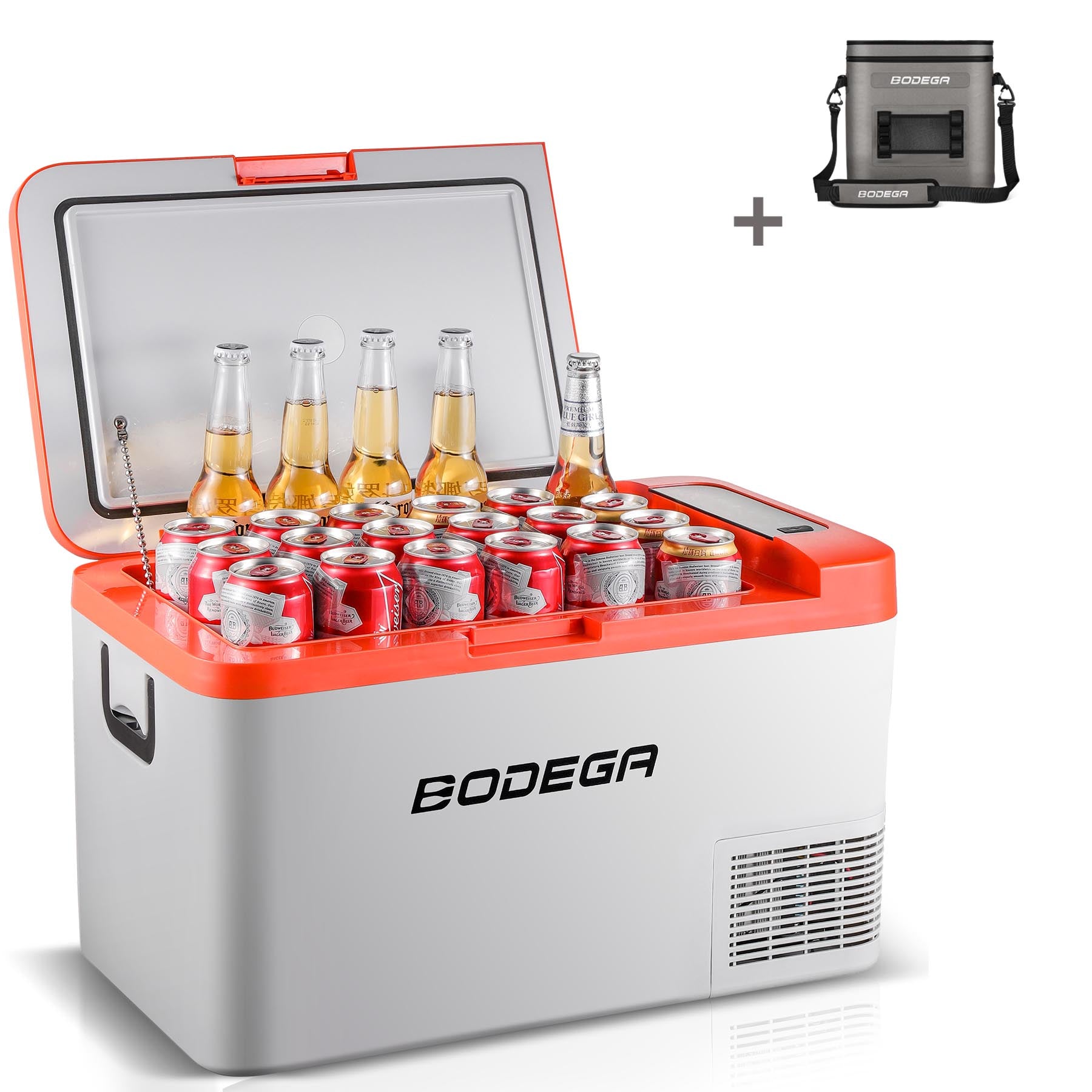 BODEGACOOLER 12 Volt Car Refrigerator, 21 Quart (20L) Portable Freezer, Car  Fridge (-4℉~68℉), Electric Cooler for Vehicles, Truck, RV, Camping, Travel