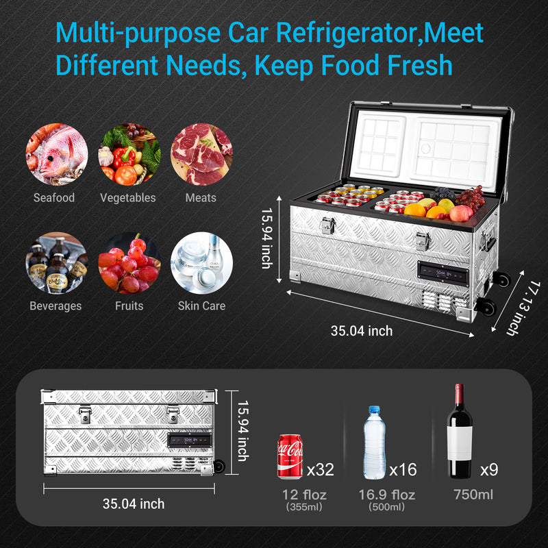 BODEGAcooler Portable Refrigerator 48Qt/45L12V