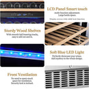 AAOBOSI 15 Inch Wine Cooler, 28 Bottle Dual Zone Wine Refrigerator ‎JC-85B