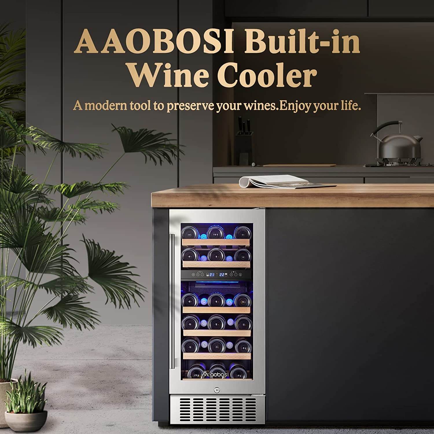15 wine cooler dual zone hot sale