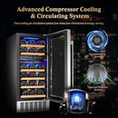 Bodega cooler 15 Inch Wine Cooler 28 Bottle Dual Zone Wine Refrigerator ‎JC-85B