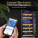 Bodega cooler 15 Inch Wine Cooler 28 Bottle Dual Zone Wine Refrigerator ‎JC-85B