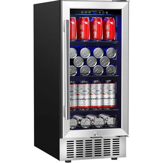 AAOBOSI Beverage Refrigerator 15 Inch 94 Cans Built-in Beverage Cooler JC-85C