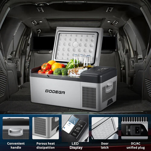 BODEGAcooler Mini Car Refrigerator 16qt/15L C15
