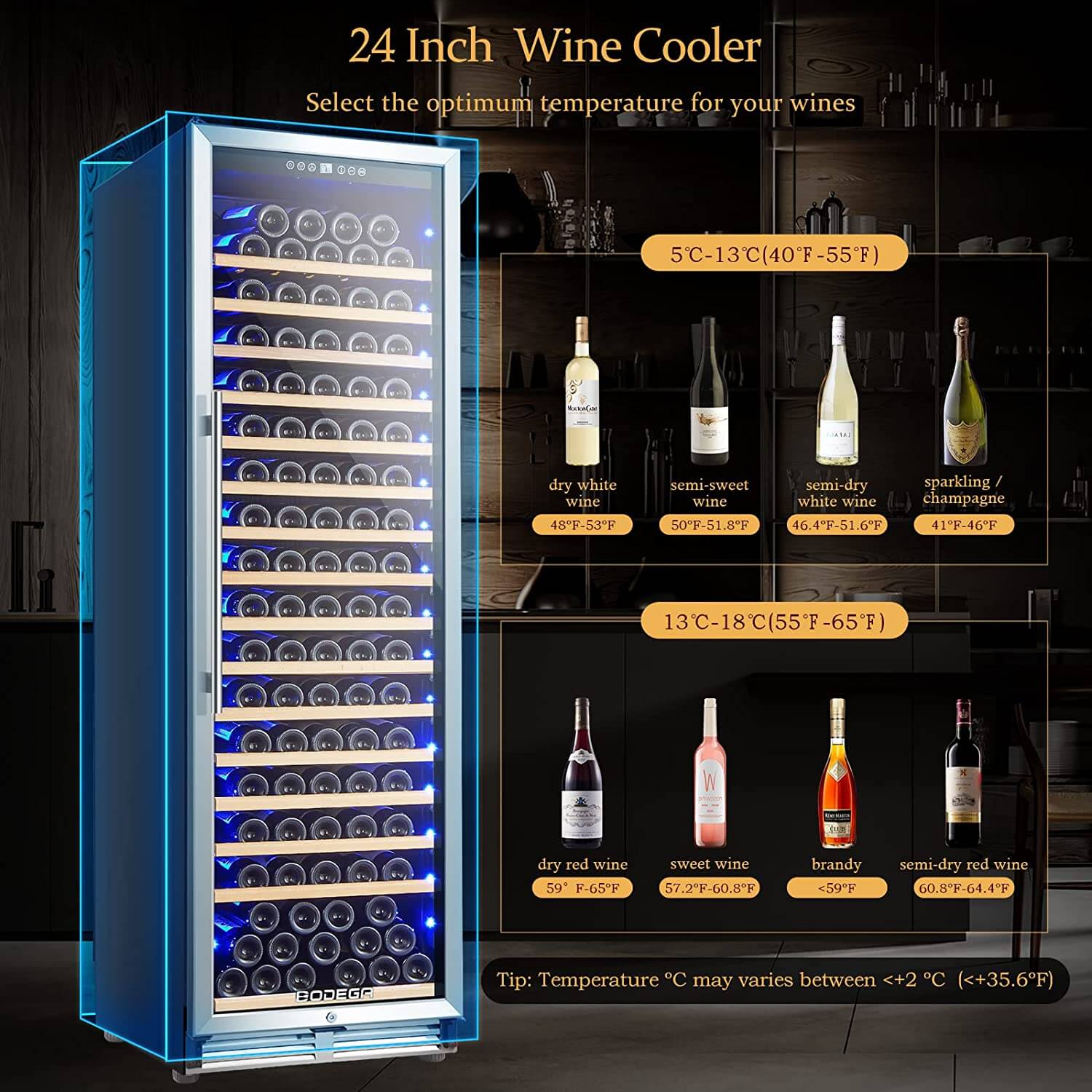 Bodega wind cooler JC 510A 176 bottles