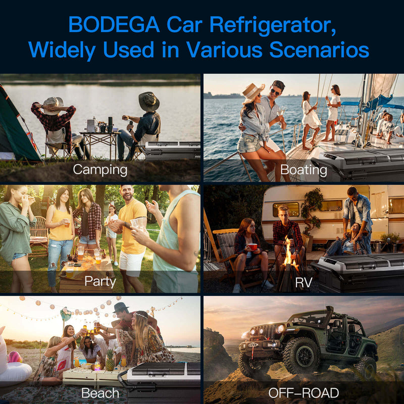 BODEGAcooler Large Portable Fridge 100qt/95L Dual Zone TWW95