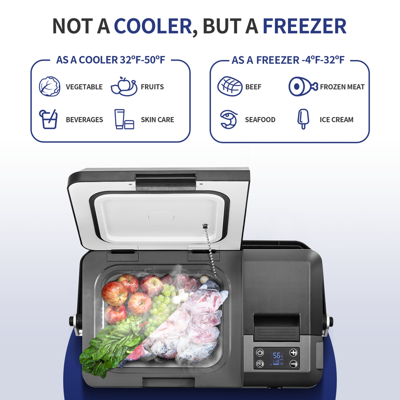 BODEGAcooler Mini 12V Portable Freezer J9 10Qt/9L with Battery