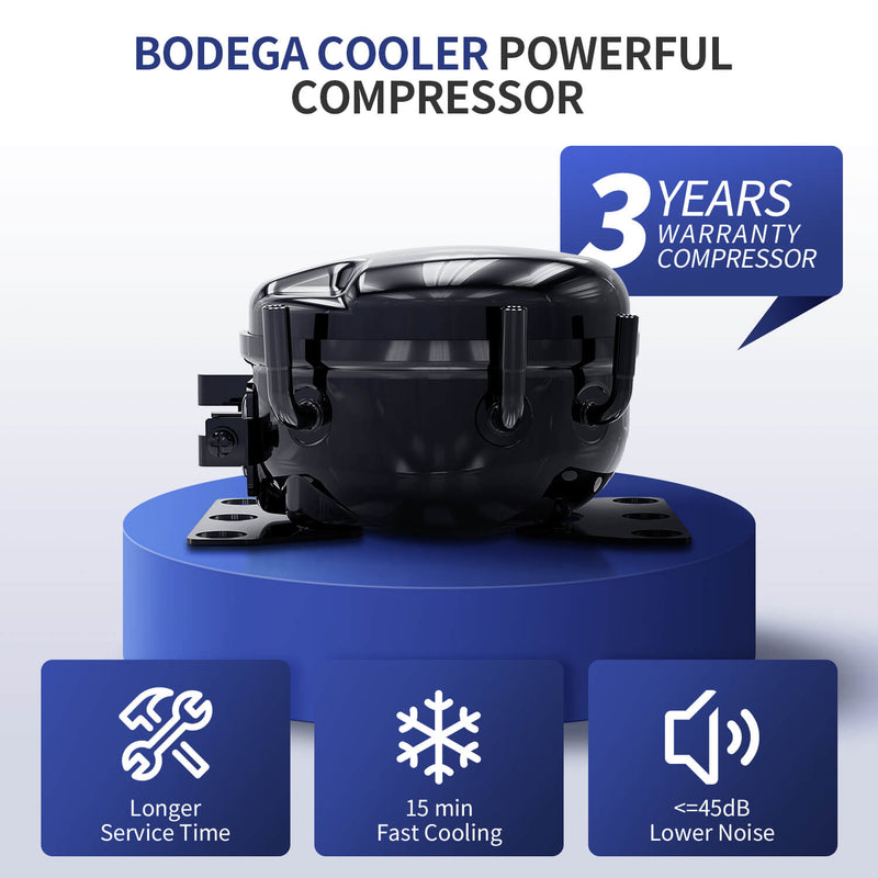 BODEGAcooler Mini 12V Portable Freezer J9 10Qt/9L with Battery