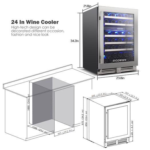 Winecooler165B24inch52Bottles