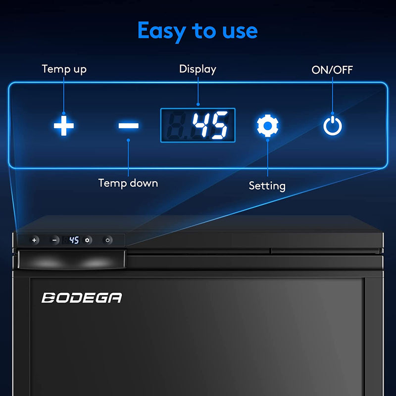 Bodegacooler RV Refrigerater 65L/2.3cu.ft. Upright Freezer Semi Truck  Refrigerator