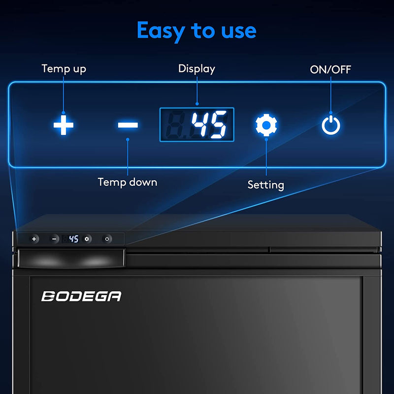 Bodegacooler RV Refrigerater 65L/2.3cu.ft. Upright Freezer Semi Truck Refrigerator